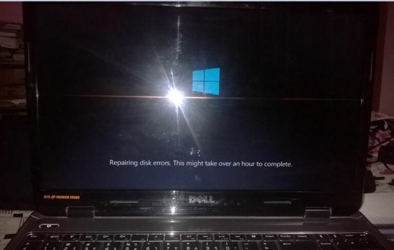 windows stuck on repairing disk errors