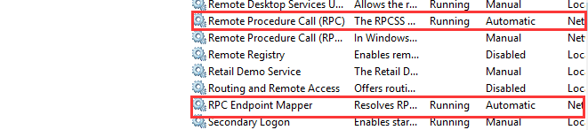 Check RPC services function properly