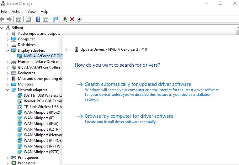 Update display driver