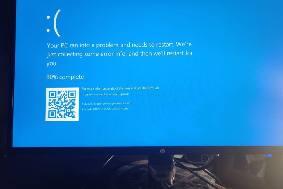 Driver power state failure Windows 11