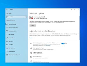 windows 10 update installation error